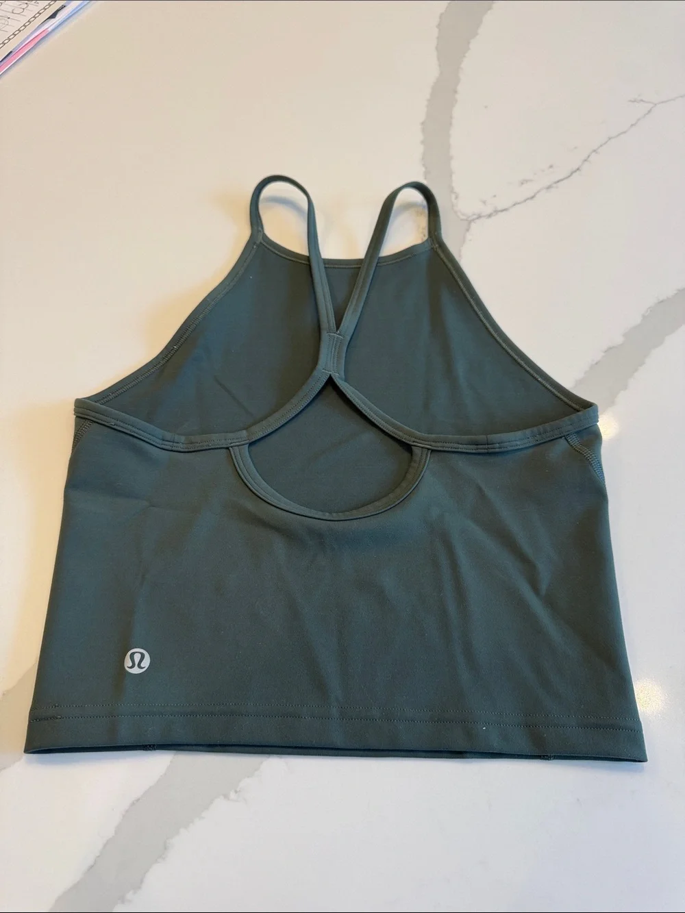 lululemon athletica High-Neck Sports Crop Top - Dark Green